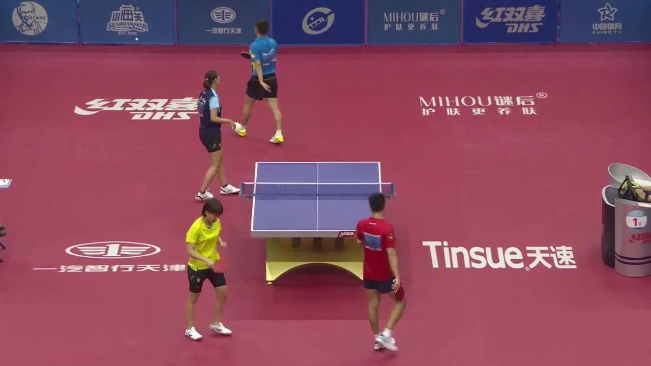 郑培锋/顾玉婷 vs 周启豪/陈幸同 2019全国锦标赛 混双半决赛