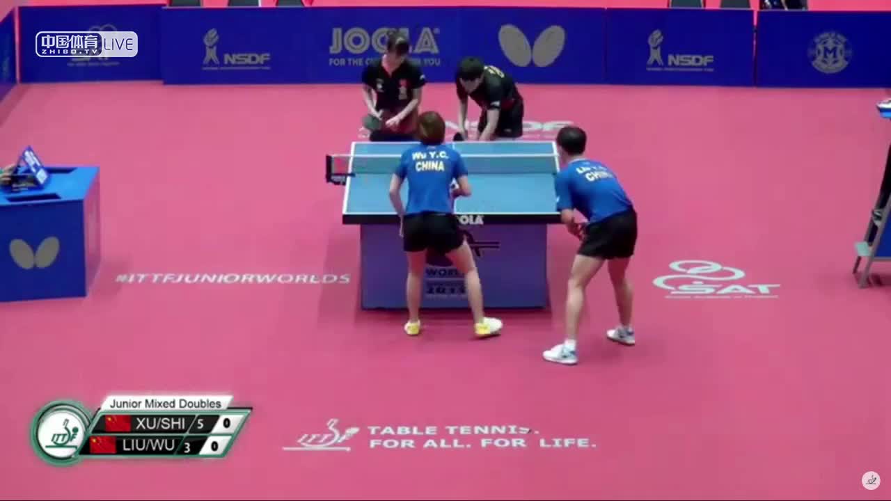 徐瑛彬/石洵瑶 vs 刘夜泊/吴洋晨 2019年世界青年乒乓球锦标赛