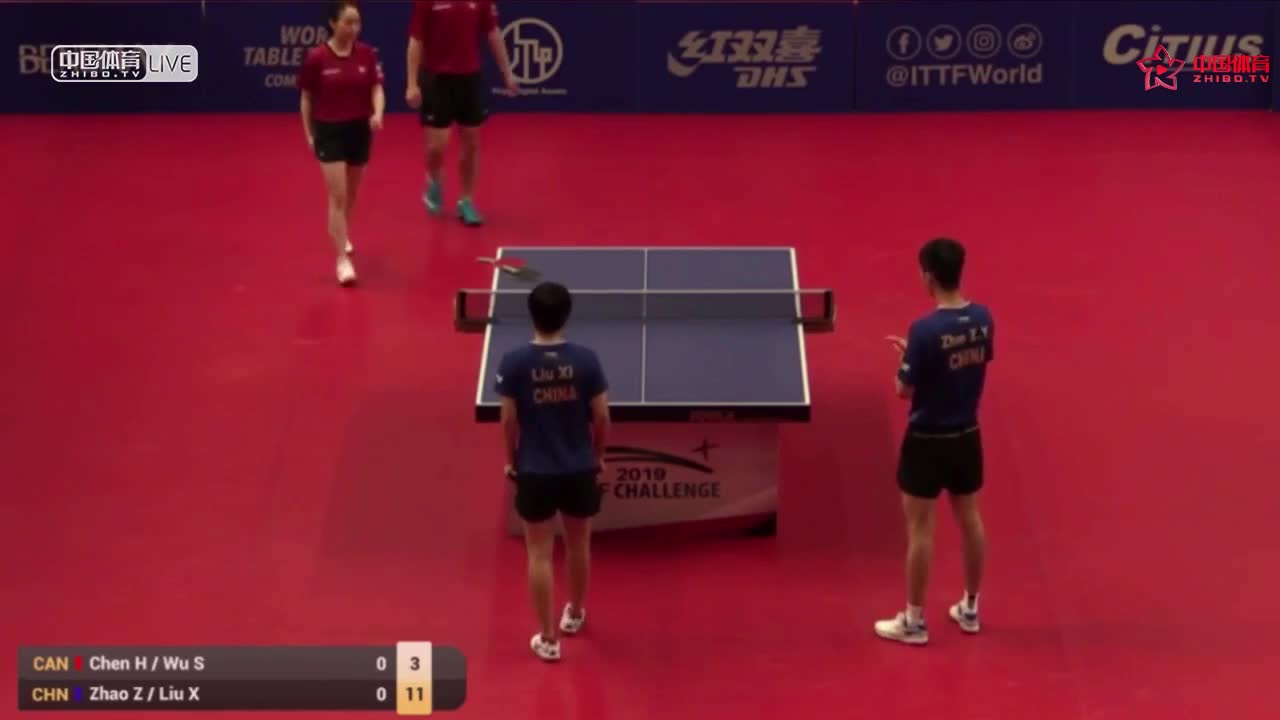 陈洪涛/吴思倩 vs 赵钊彦/刘曦 2019北美洲挑战赛+：混双资格赛第一轮