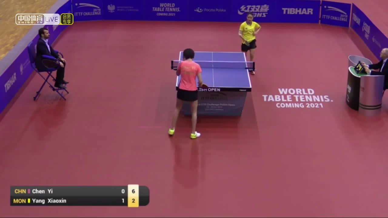 陈熠 vs 杨晓欣 2019波兰挑战赛女单1/8决赛