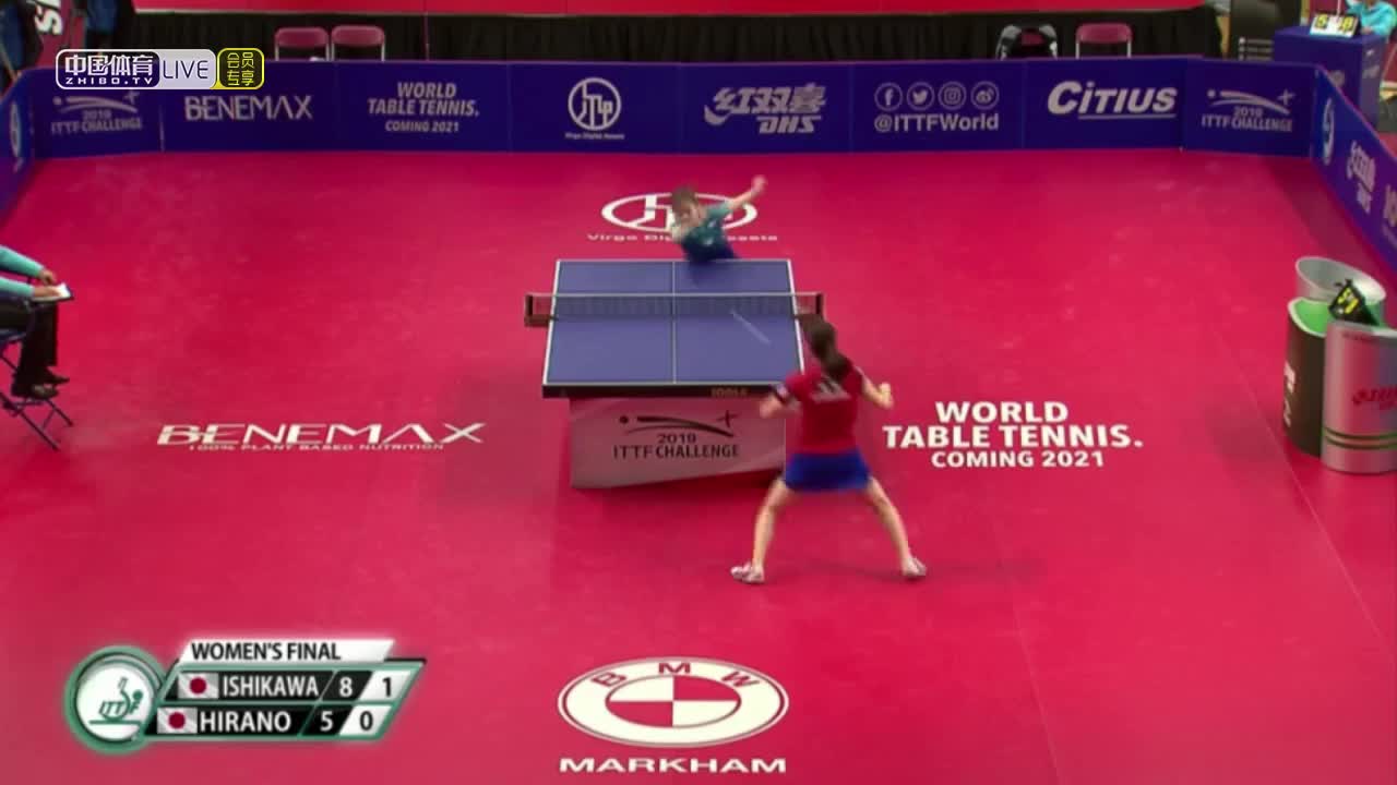 石川佳纯 vs 平野美宇 2019北美洲挑战赛 女单决赛