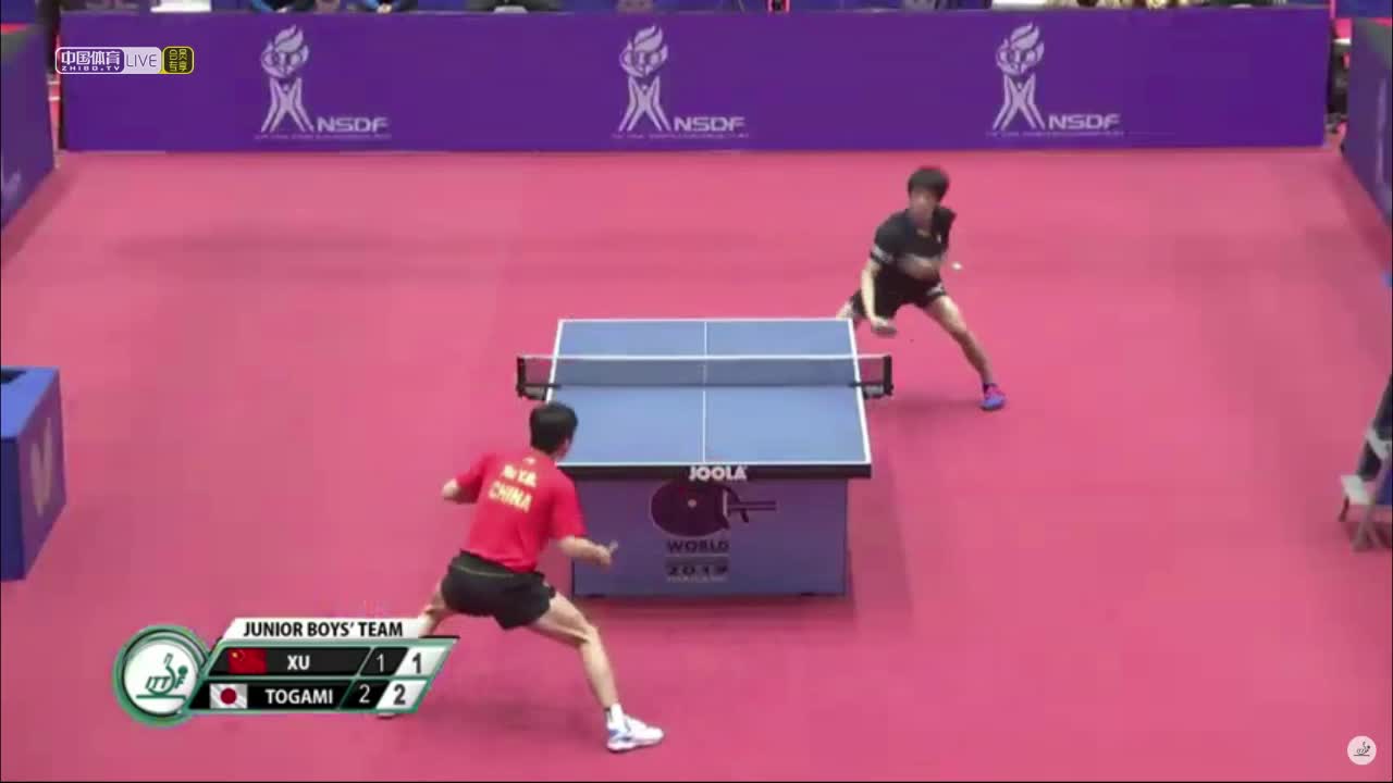 中国 vs 日本 2019年世界青年乒乓球锦标赛 男团半决赛