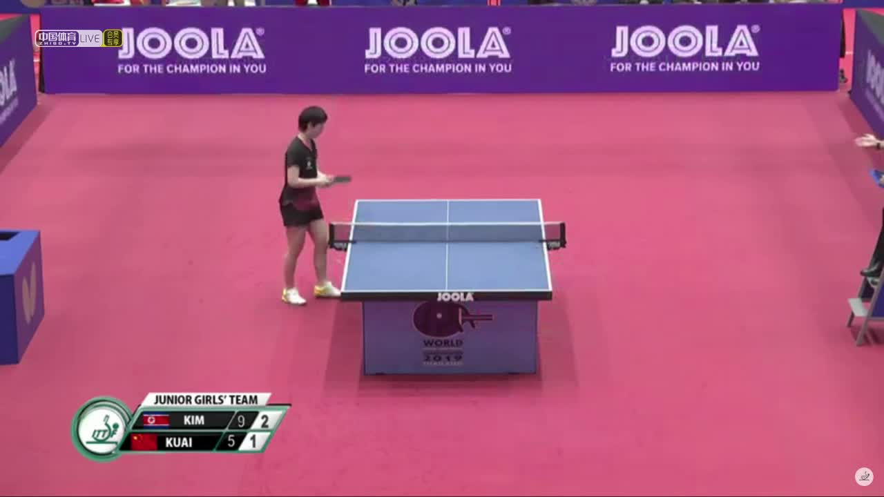 中国 vs 朝鲜 2019年世界青年乒乓球锦标赛女团半决赛