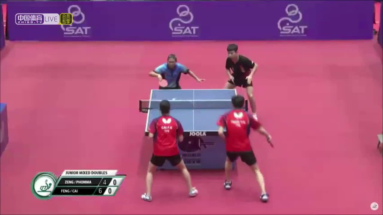 曾蓓勋/彭玛 vs 冯翊新/蔡丰恩 2019年世界青年乒乓球锦标赛混双正赛第二轮
