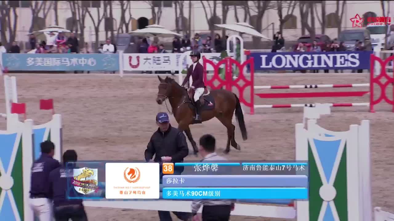 多美马术90CM级别 济南鲁能泰山7号马术 张烨馨 莎拉卡