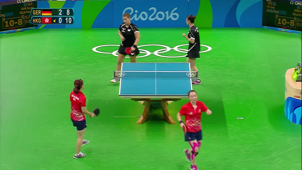 里约奥运会乒乓球女团R1 德国vs中国香港
