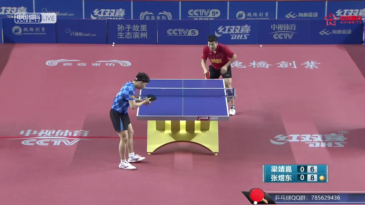 中国男子乒超联赛 梁靖菎VS张煜东