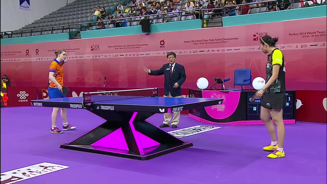 20160303 马来西亚世乒赛 女团四分之一 中国vs荷兰