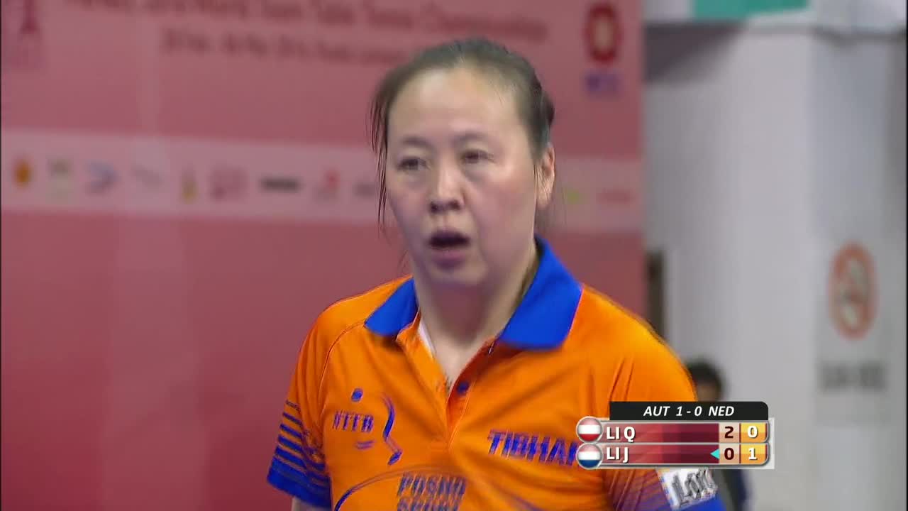 2016马来西亚世乒赛女团八分之一决赛 奥地利vs荷兰