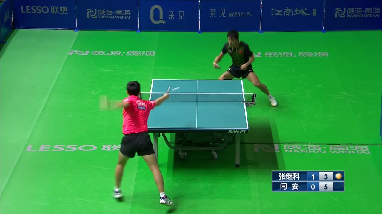 张继科vs闫安 20160714 中国乒乓球队奥运热身赛男队