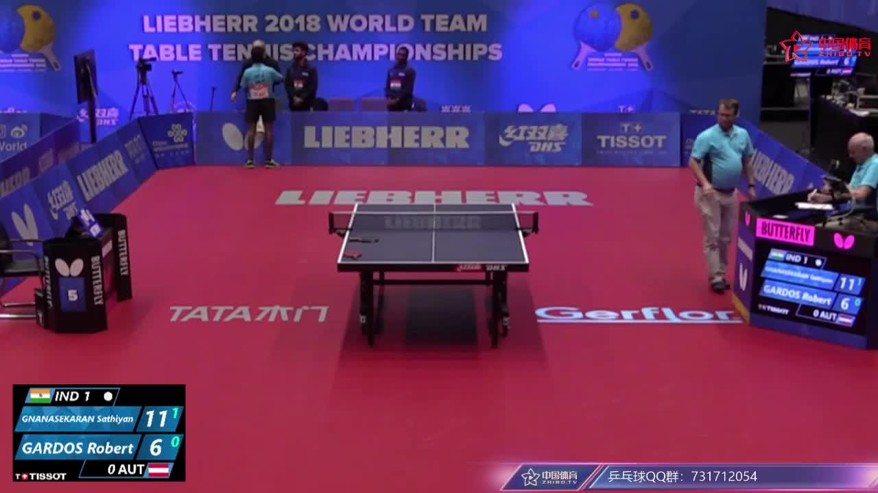 奥地利vs印度 2018世乒赛男团小组赛