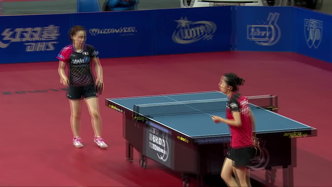 石川佳纯vs于梦雨 20160424 国际乒联巡回赛波兰站女单半决赛