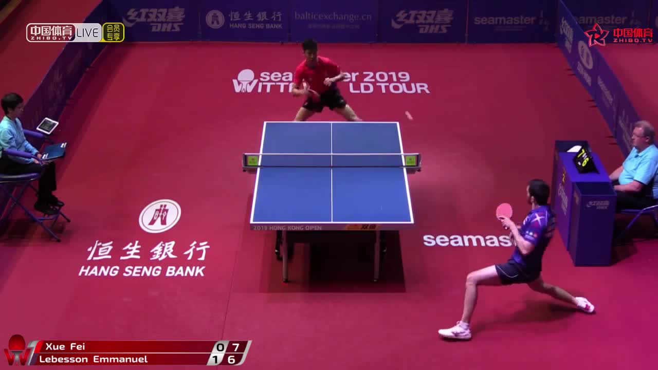 薛飞 CHN vs 莱贝松 FRA 2019香港公开赛男单资格赛第二轮