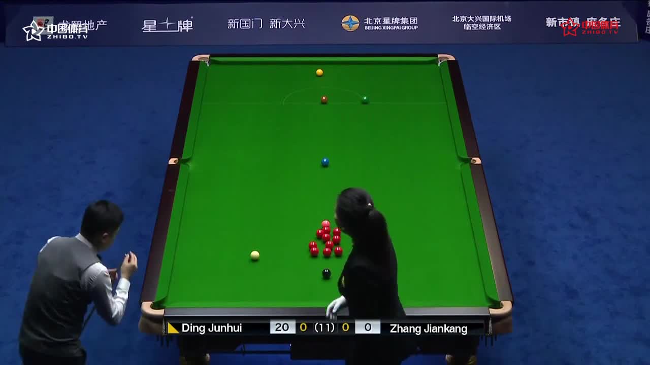 2019中国公开赛|丁俊晖-弯腰一看，中袋组合球手到擒来