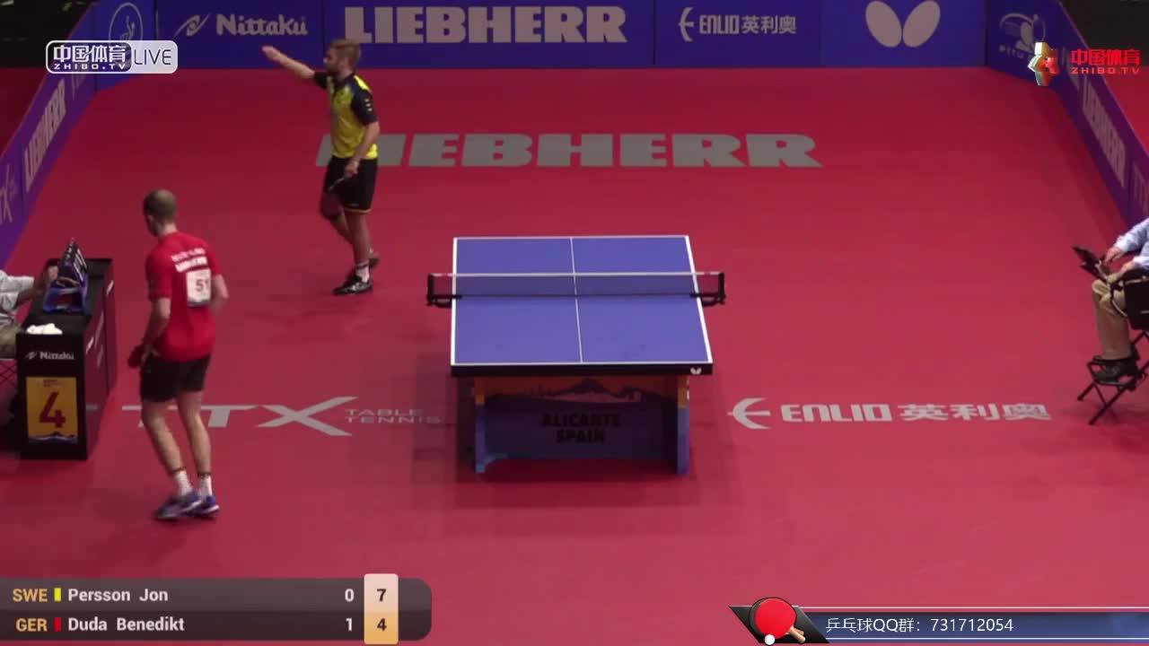容-佩尔森 SWE vs 杜达 GER 欧洲乒乓球锦标赛 男单1/8决赛