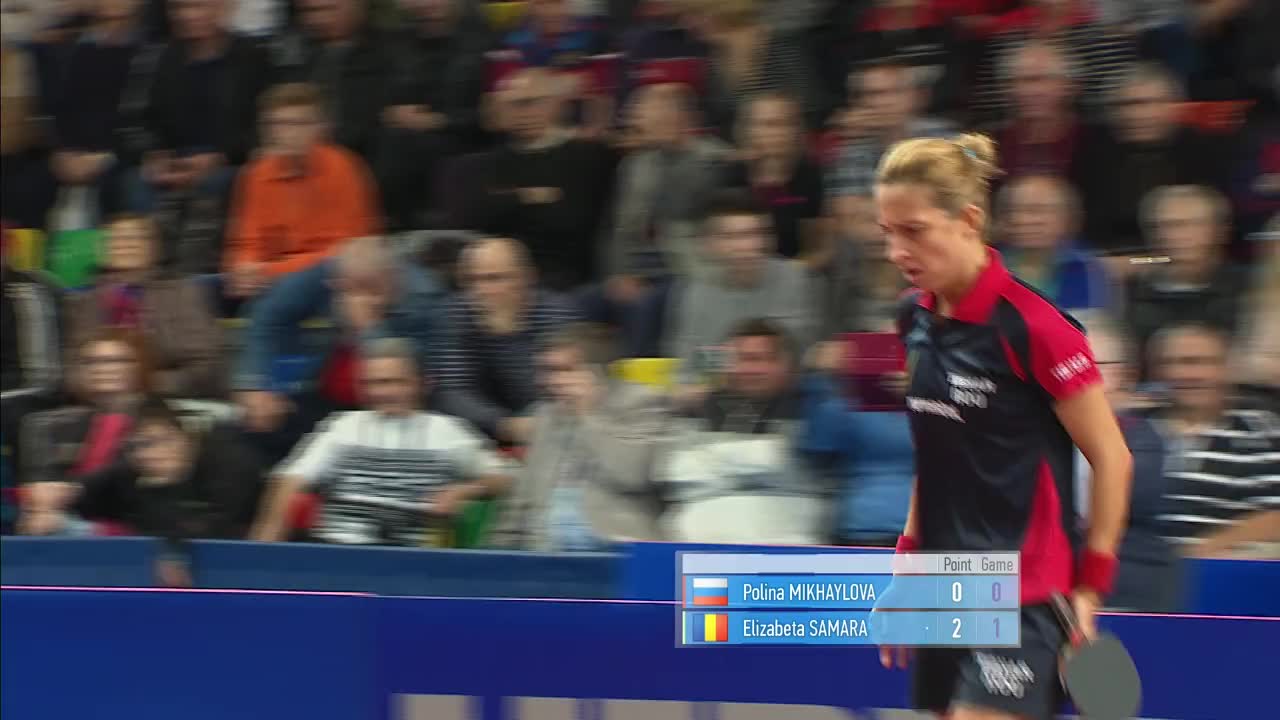 米哈伊洛娃VS萨马拉 20151004 乒乓球欧锦赛 女单半决赛