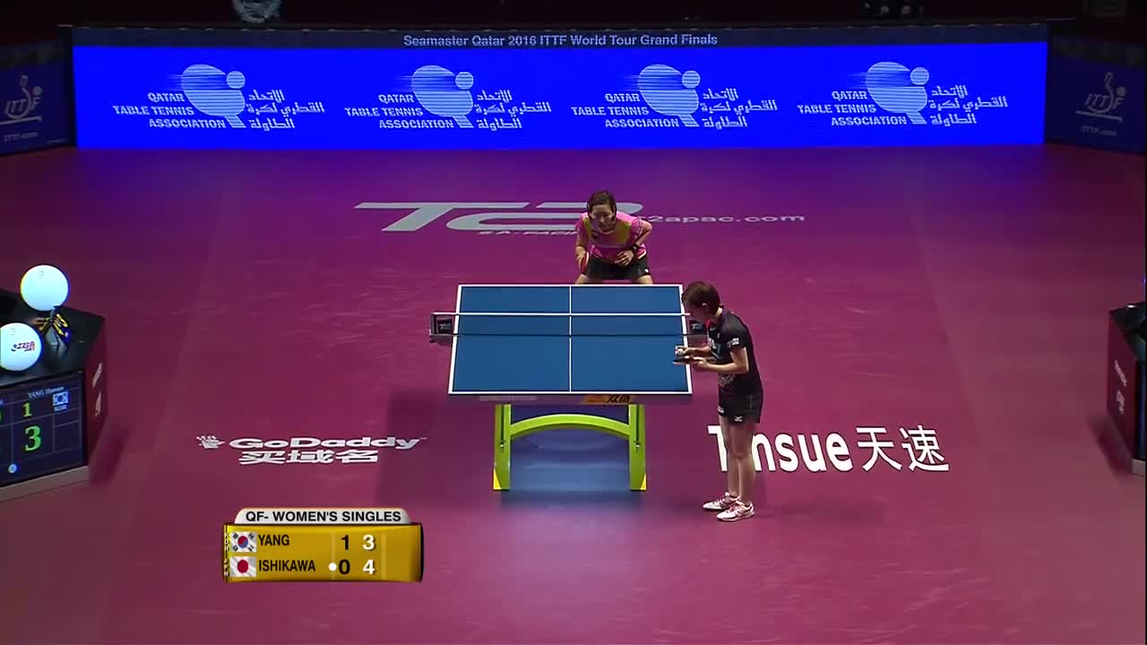 梁夏银vs石川佳纯 20161210 国际乒联巡回赛总决赛女单QF