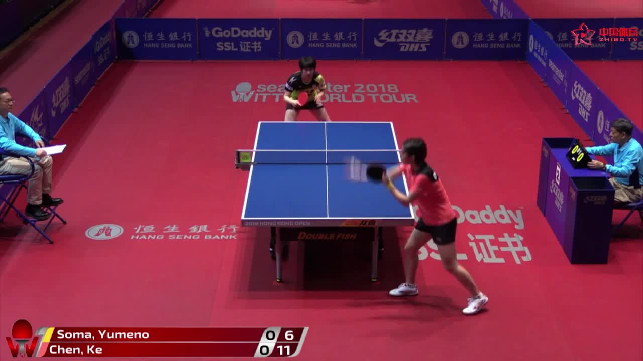 陈可vs相马梦乃 香港公开赛U21女单 1/8决赛
