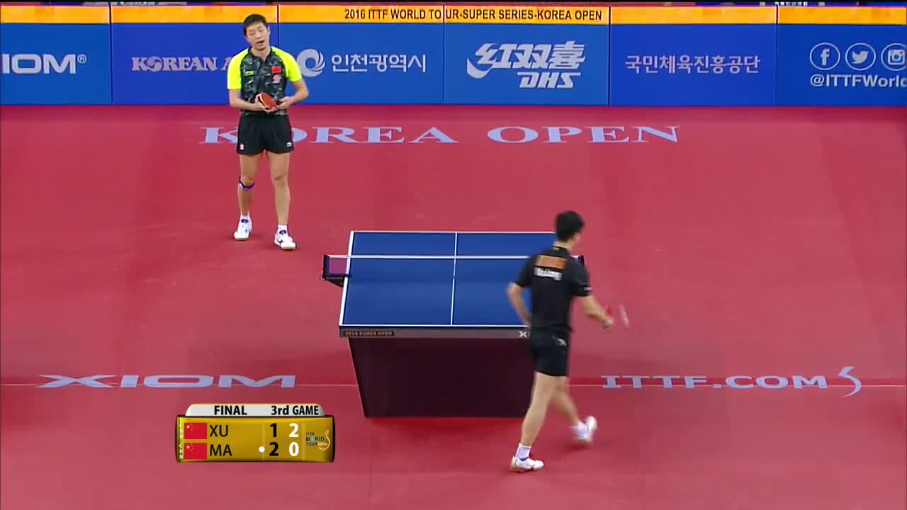马龙vs许昕 20160626 国际乒联韩国公开赛男单决赛
