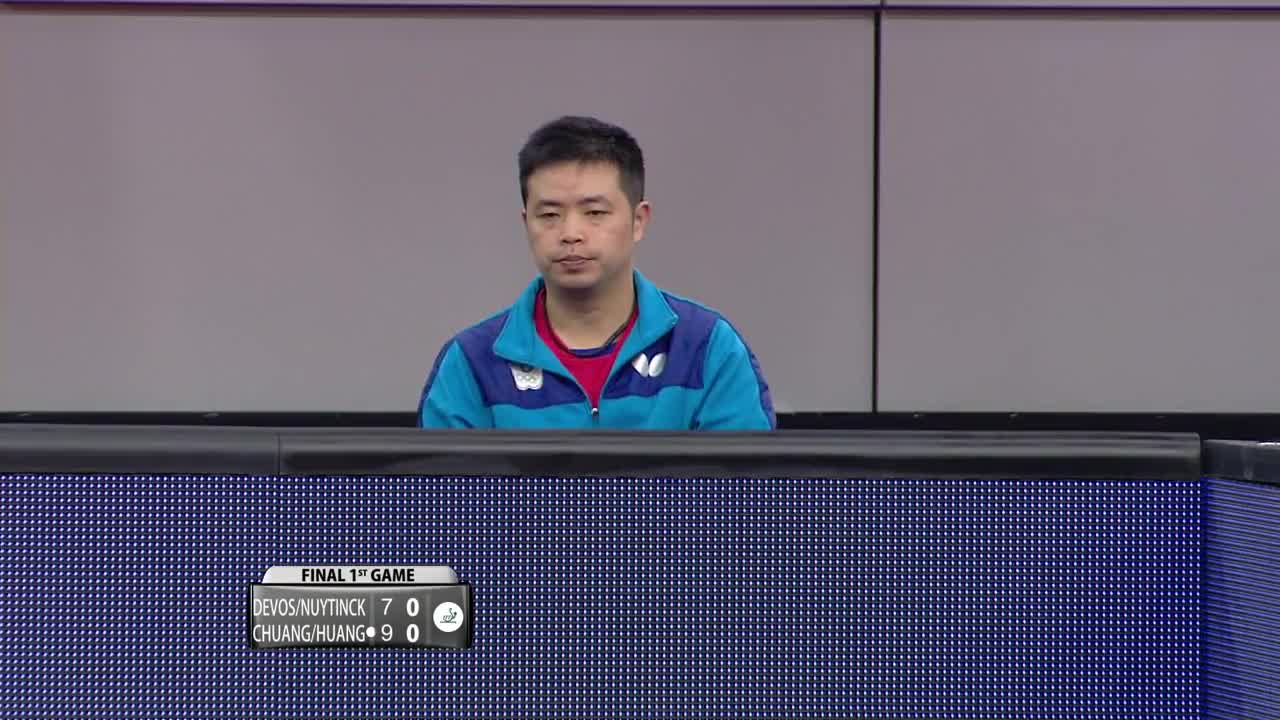 德沃斯 纽丁克vs庄智渊 黄镇廷 20160124 国际乒联匈牙利公开赛男双决赛