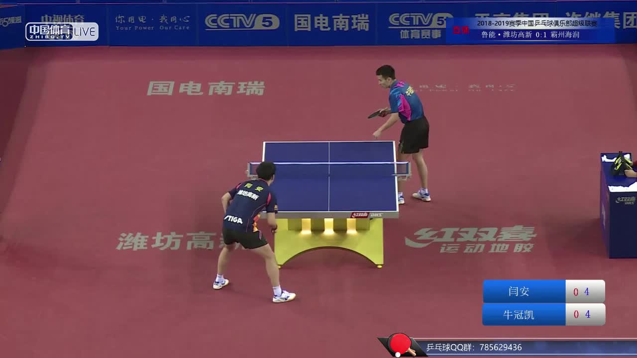 乒超男团第十二轮：鲁能·潍坊高新 VS 河北霸州海润