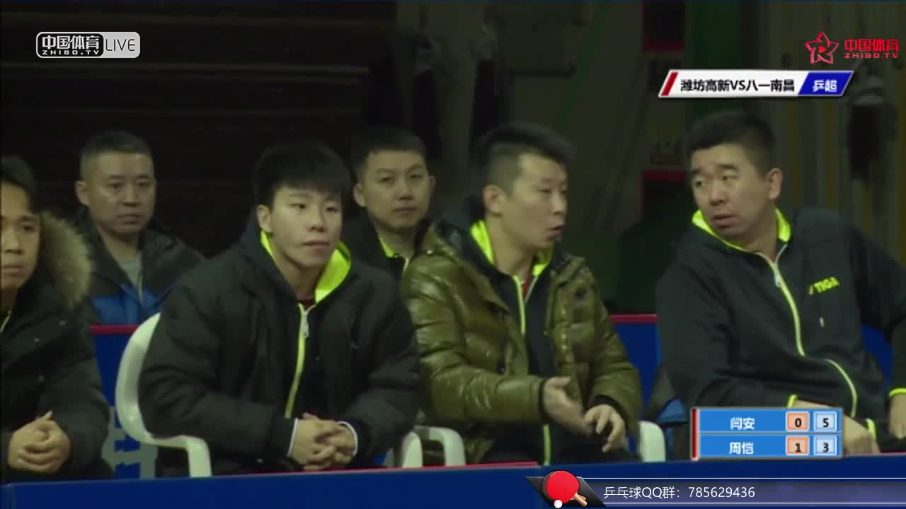 男团乒超：八一南昌 vs 鲁能-潍坊高新