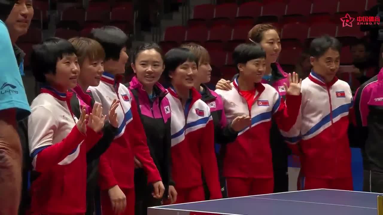 韩国vs朝鲜 2018世乒赛女团1/4决赛