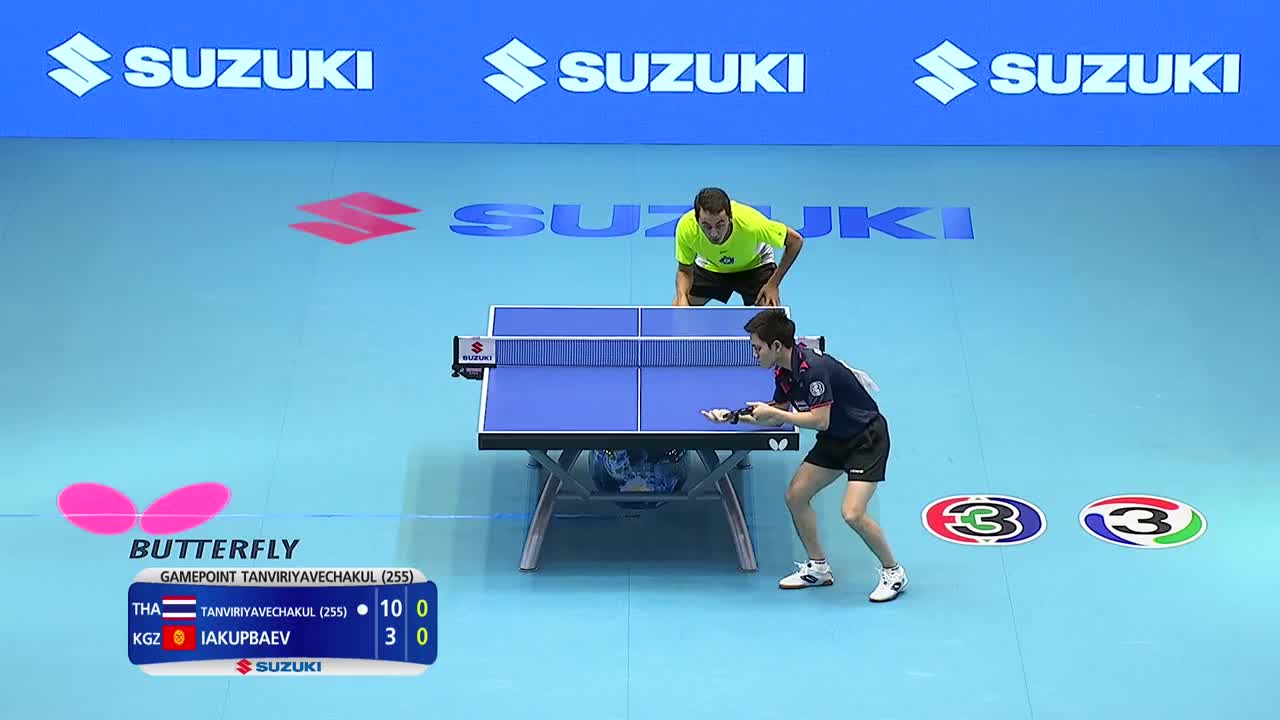 2015乒乓球亚锦赛 男单第1轮 Tanviriyavechakul(泰国) VS Iak