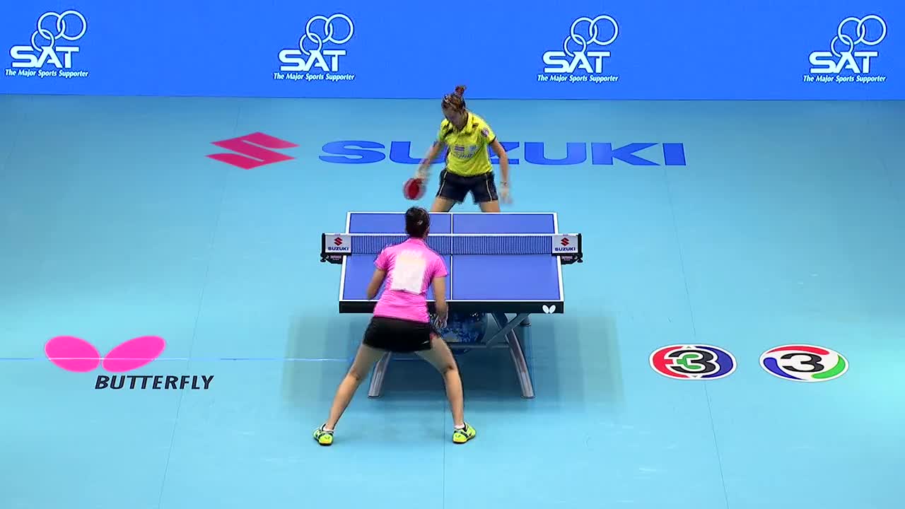 2015乒乓球亚锦赛 女单第2轮 Khetkhuan(泰国) VS Batra Manik