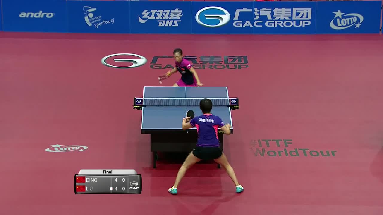 丁宁VS刘诗雯 20151025 乒乓球波兰公开赛 女单决赛 