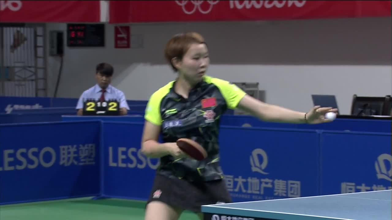 李晓霞vs朱雨玲 20160714 中国乒乓球队奥运热身赛女子团体