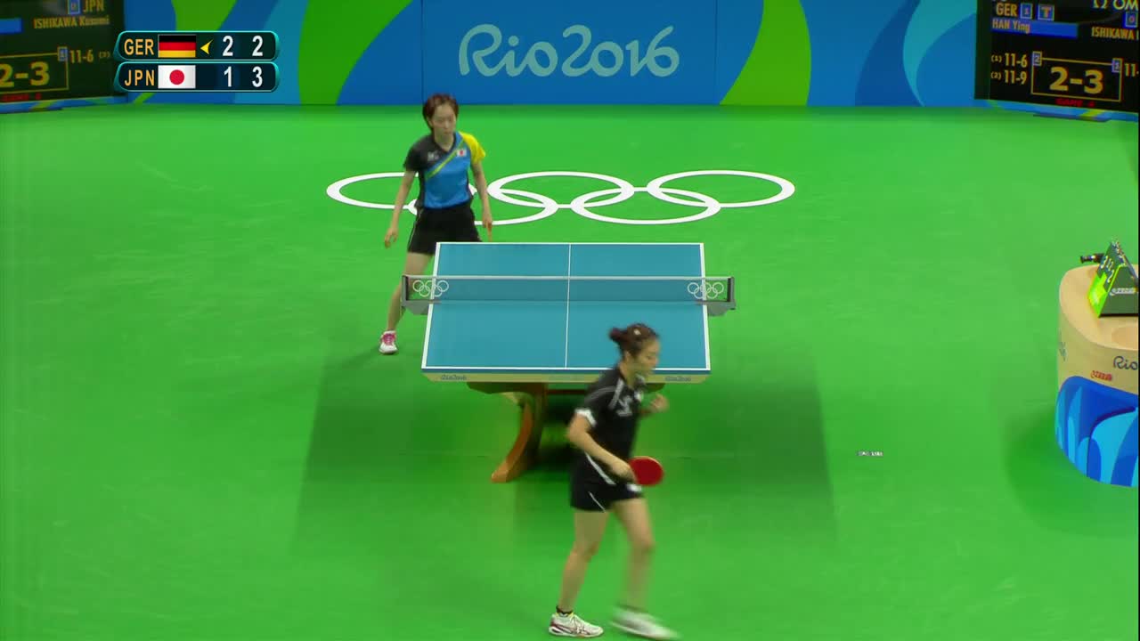 里约奥运会乒乓球女团半决赛G2 德国vs日本