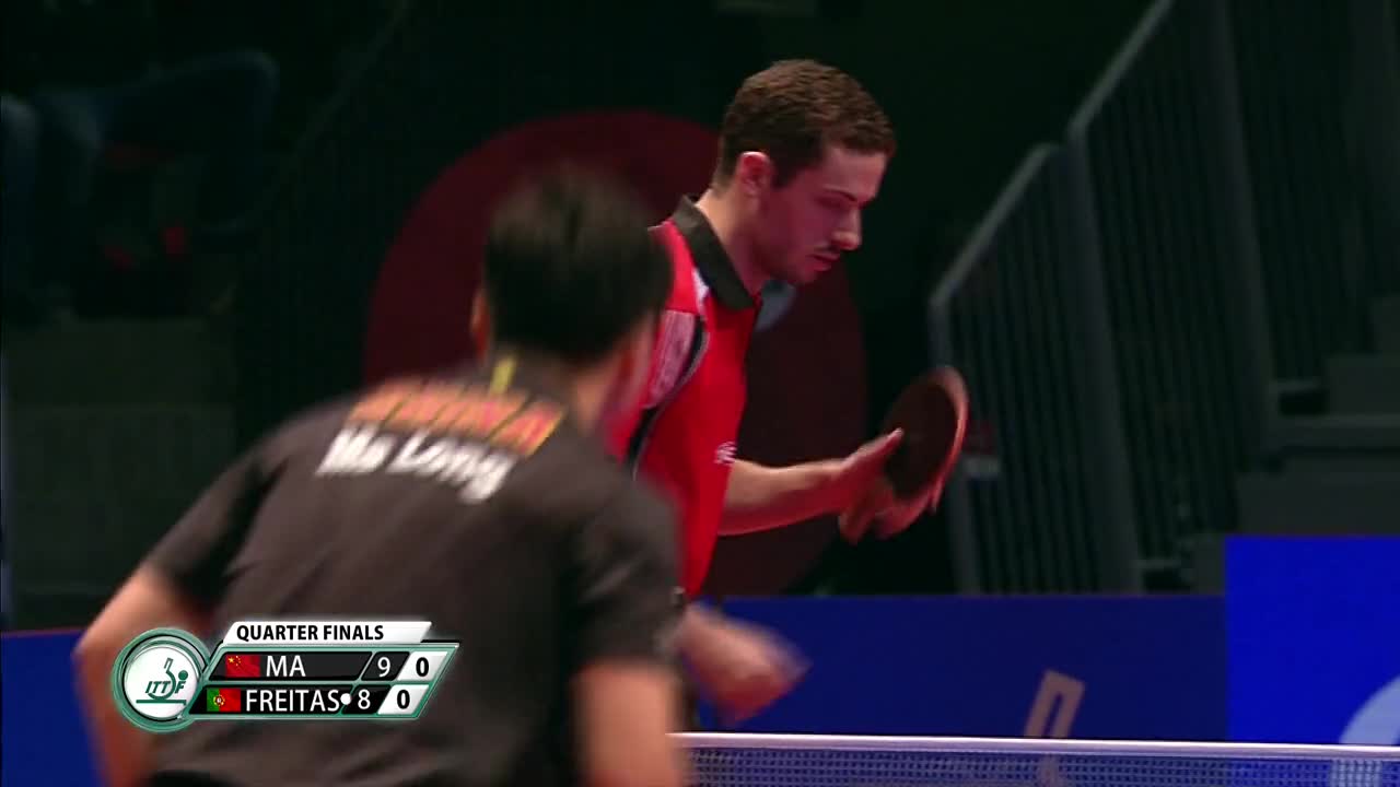 马龙vs弗雷塔斯 20151017 乒乓球男子世界杯8强