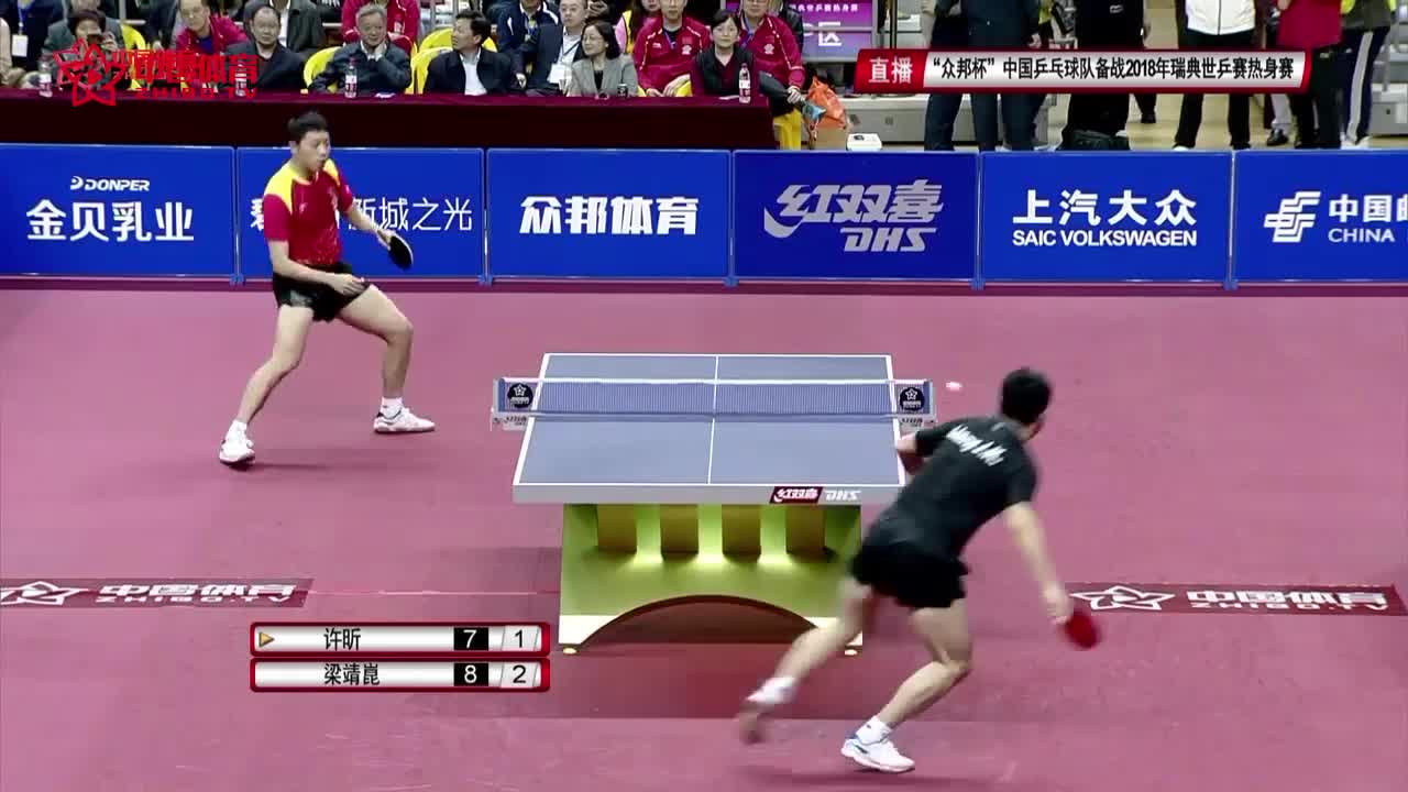 #当大蟒遇上大胖#老将慢热 许昕1-3不敌梁靖崑