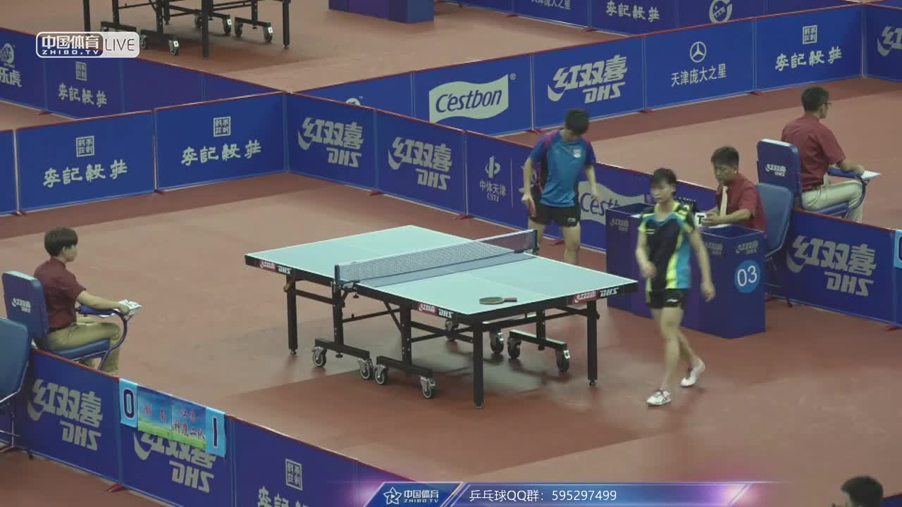 乒乓球全锦赛预赛：山东鲁能女队vs解放军二队（女团）