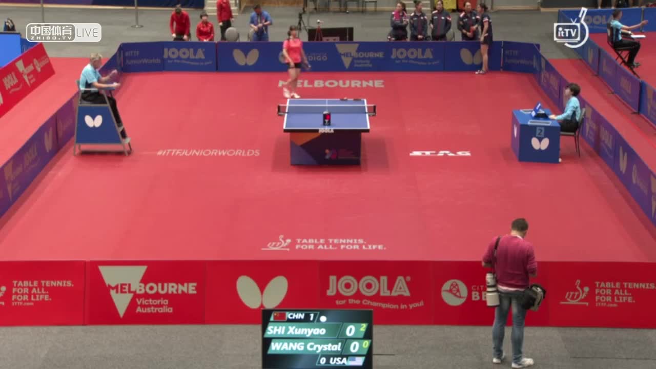 中国 vs 美国 2018世界乒乓球青年锦标赛女团1/4决赛