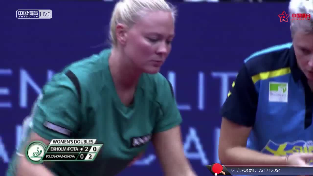 埃克霍姆 SWE / 波塔 HUN vs 波尔卡诺娃AUT / 诺斯科娃 RUS 欧洲乒乓球锦标赛女