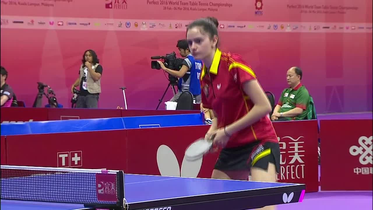2016马来西亚世乒赛女团小组赛 西班牙vs马来西亚