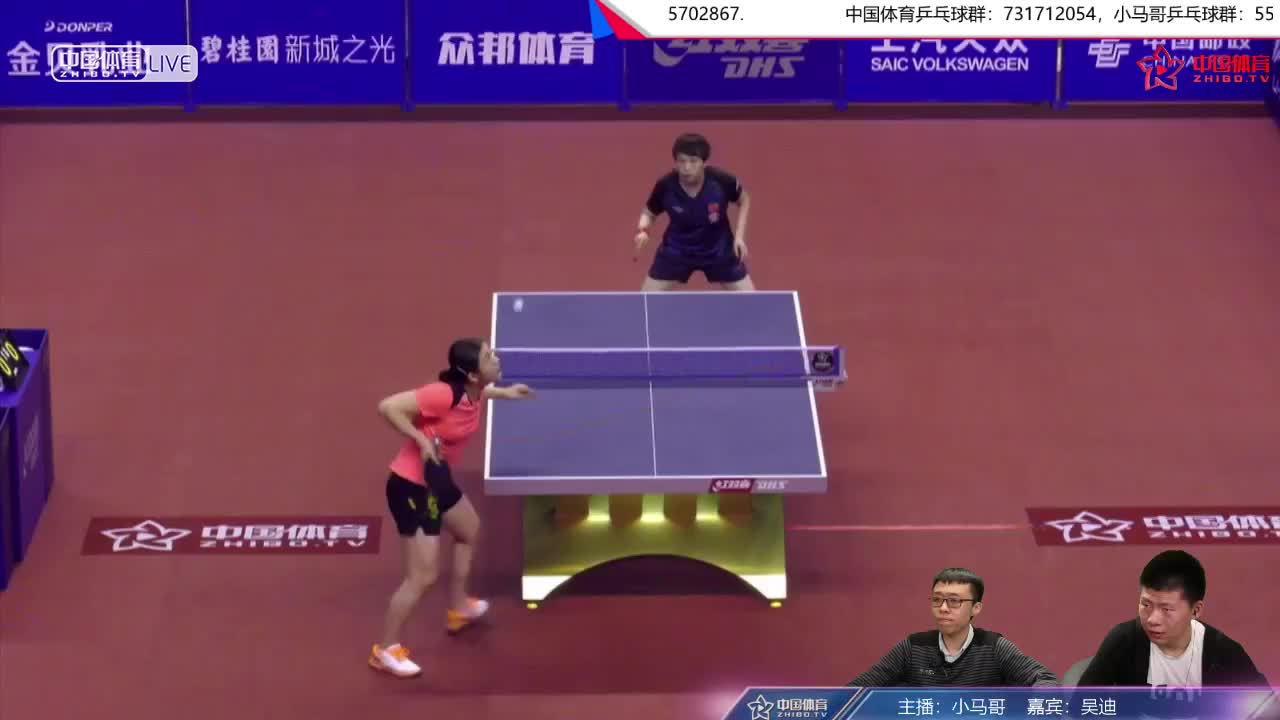 女B队（刘诗雯、陈梦、孙颖莎） vs 女C队（孙铭阳、胡丽梅、王艺迪）小马哥吴迪解说 世乒赛国乒黄石