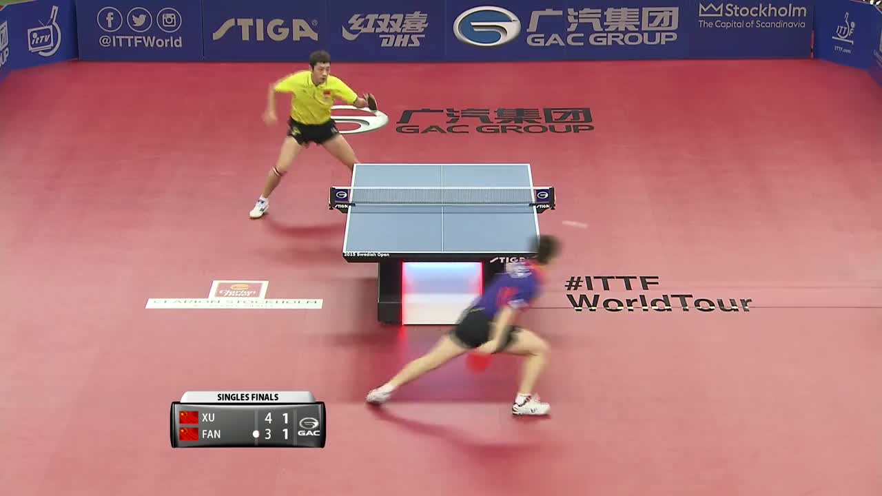 许昕VS樊振东 20151115 瑞典乒乓球公开赛 男单决赛