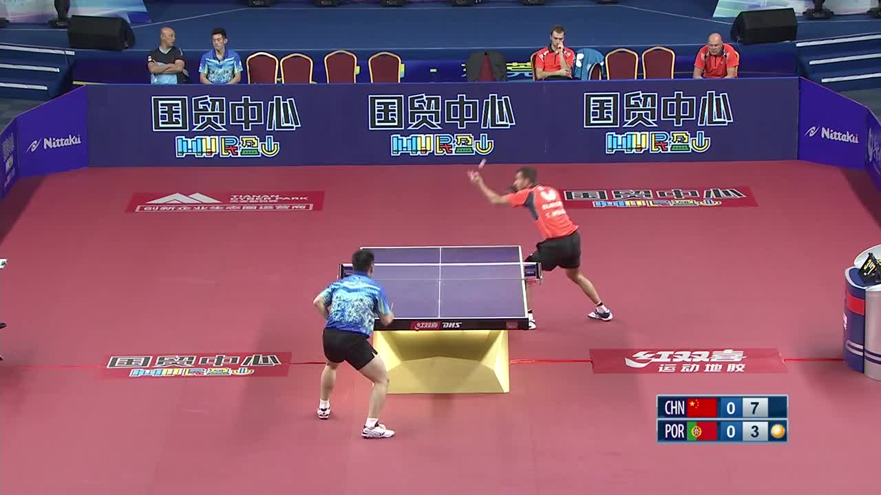 樊振东VS阿波罗尼亚 20160910 乒乓球亚欧对抗赛