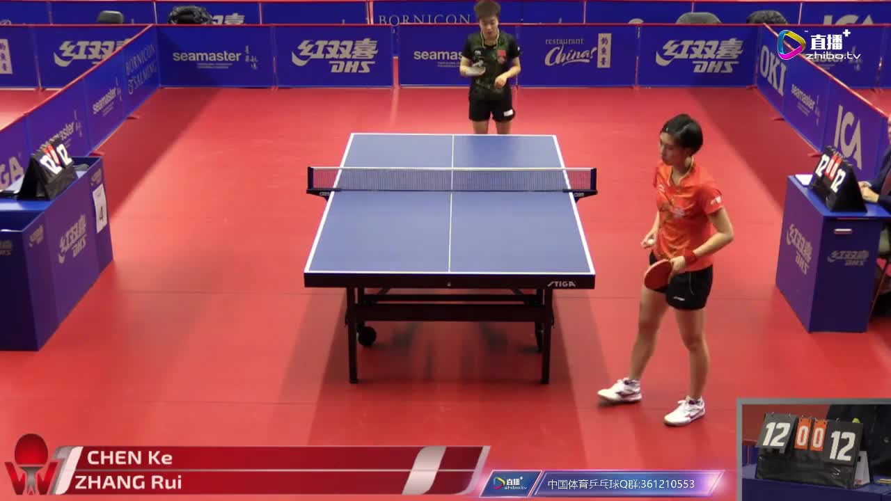 陈可 vs 张瑞 U21女单半决赛 乒乓球 瑞典公开赛