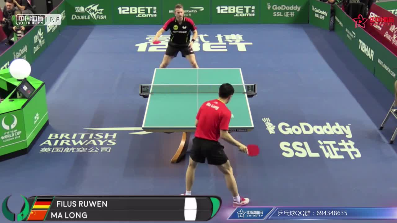 中国 vs 德国 (无解说) 2018乒乓球团体世界杯男团1/4决赛