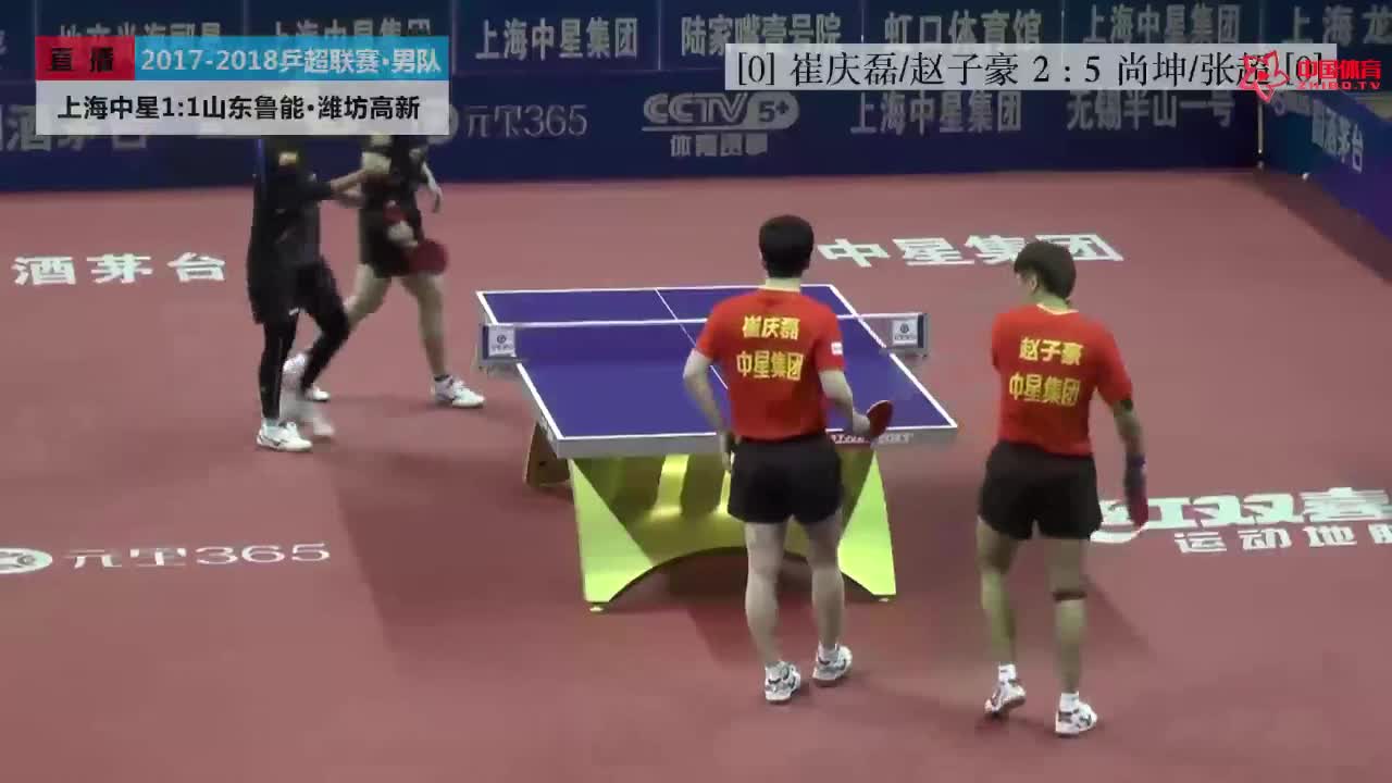 乒超：崔庆磊/赵子豪vs尚坤/张超