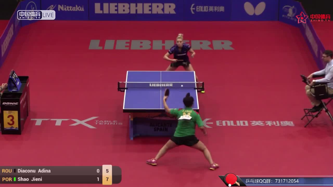 阿迪娜 ROU vs 邵洁妮 POR 欧洲乒乓球锦标赛赛程 女单资格赛