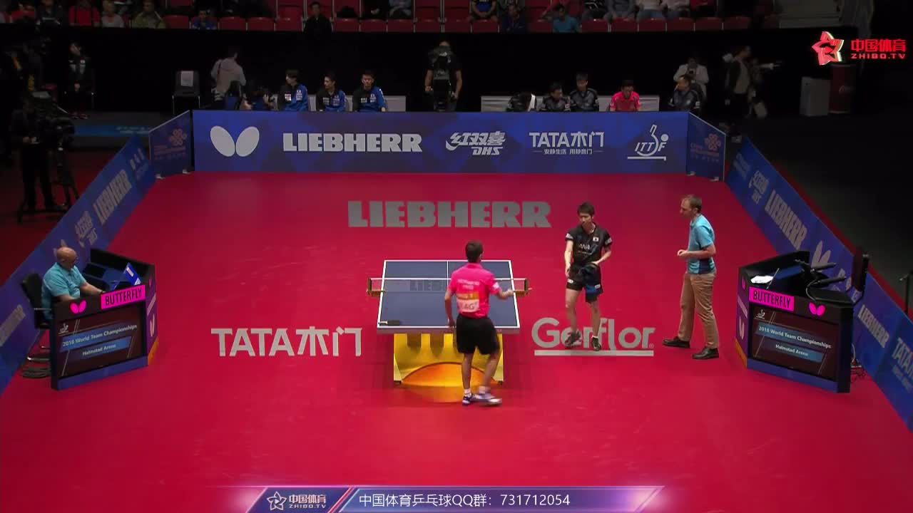 日本vs中国香港 2018世乒赛男团1/8决赛