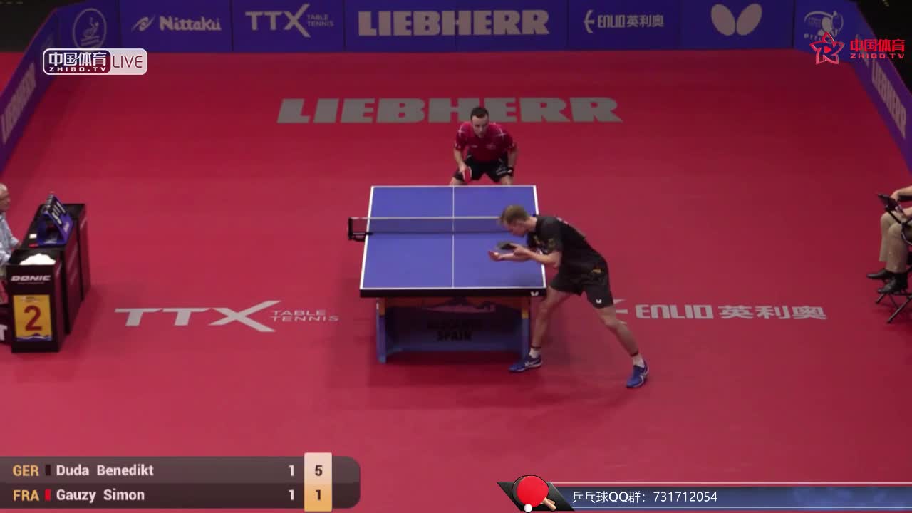 杜达 GER vs 西蒙高茨 FRA 欧洲乒乓球锦标赛男单1/16决赛