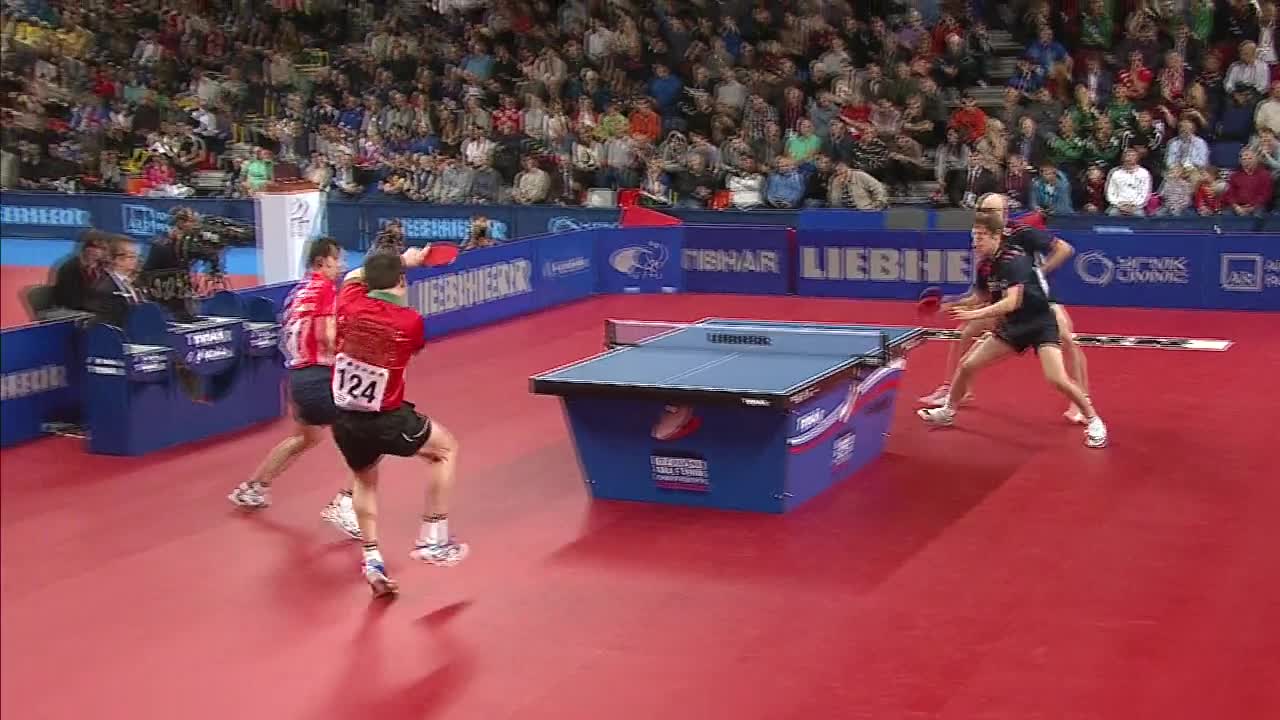 费格尔 蒙泰罗VS加尔多斯 哈贝松 20151004 乒乓球欧锦赛 男双决赛