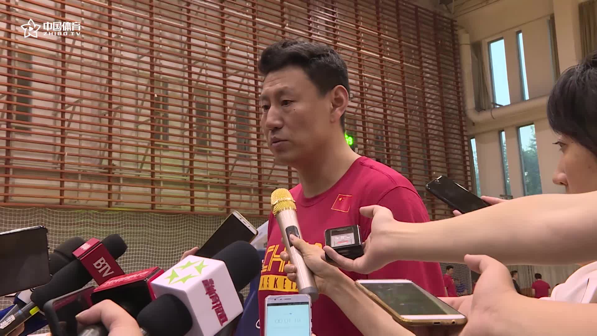 男篮红队北京集训 李楠：培养有责任心的年轻人
