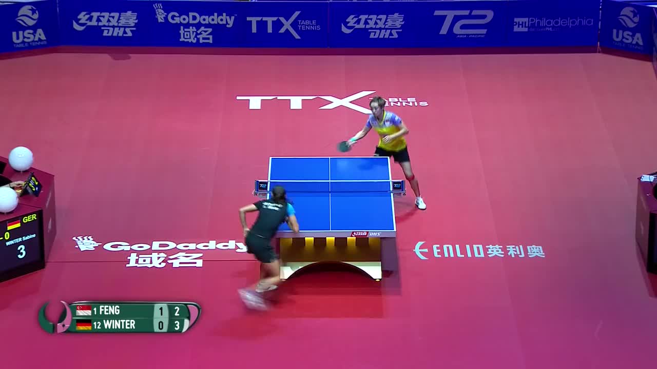 冯天薇vs温特 20161009 国际乒联女子世界杯8强